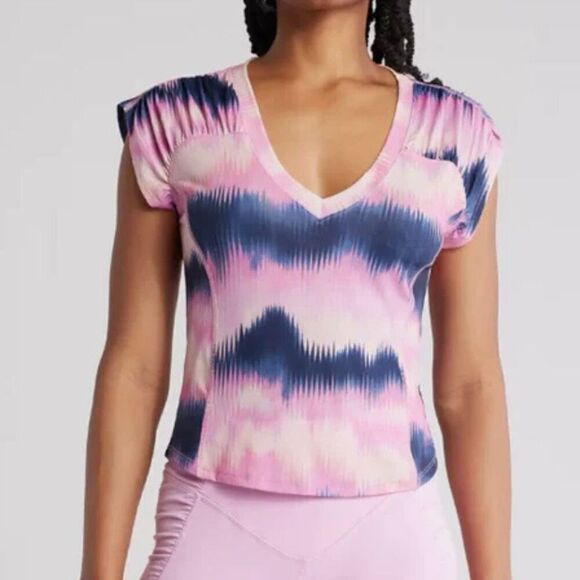 Free People Movement True North Tie Dye Workout Athletic Top NWT Size Small - Picture 1 of 7